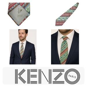 Kenzo Men Accessories Floral Tie Made In Italy Limited Edition VHTF Rare